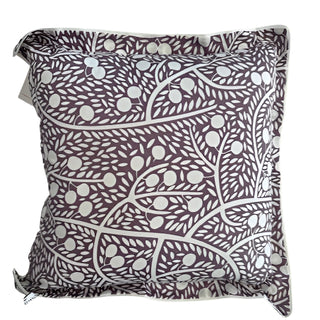 Melia Plum Square Filled Cushion by Florence Broadhurst