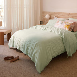 Reilly Light Peppermint Quilt Cover Set by Sheridan