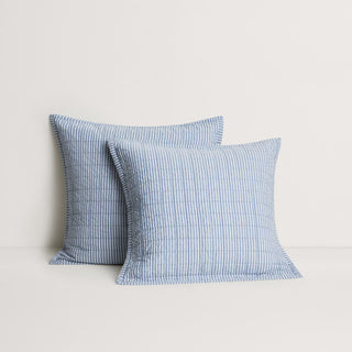Reilly Chambray DUO STRIPE European PIllow Sham by Sheridan