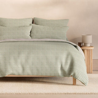 Romi Check Orange Vine Quilt Cover Set by Sheridan