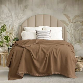 Renee Taylor Australian 400 GSM Merino Wool Blanket - Wood