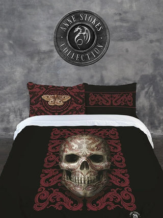 Oriental Skull Quilt Cover Set by Anne Stokes