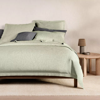 Abbotson Linen MOSS MARLE Quilt Cover by Sheridan