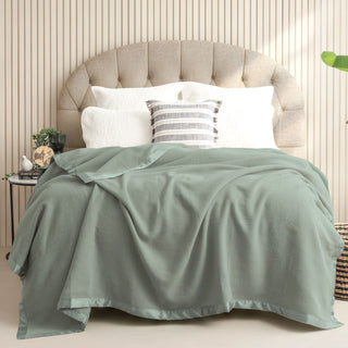 Renee Taylor Australian 400 GSM Merino Wool Blanket - Sage