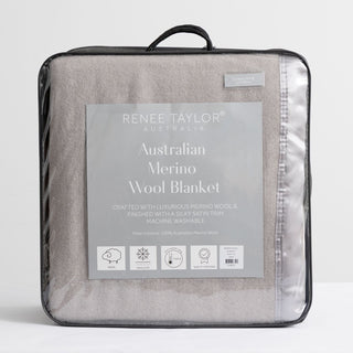 Renee Taylor Australian 400 GSM Merino Wool Blanket - Sand