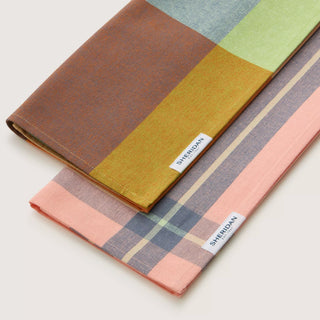 Lumo Tea Towel Set Peach - Two Pack by Sheridan
