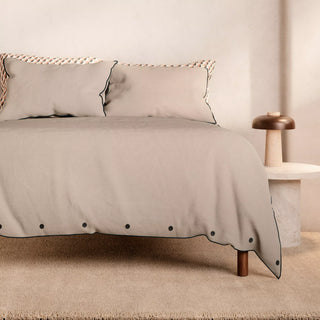 Bayley Sesame Washed Cotton Piped Quilt Cover Set by Sheridan