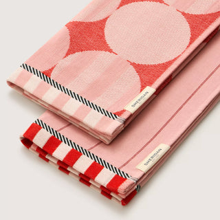 Bauble Tea Towel Set Poppy - Two Pack by Sheridan