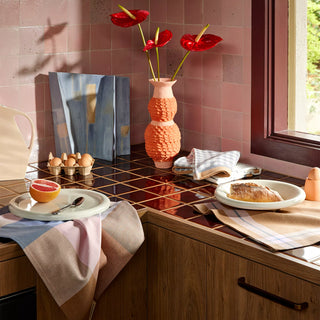Lumo Tea Towel Set Nutmeg- Two Pack by Sheridan