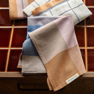 Lumo Tea Towel Set Nutmeg- Two Pack by Sheridan