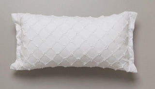 Trellis White Long Cushion by Logan and Mason
