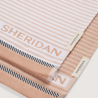 Vita Logo Tea Towel Set Dune - Two Pack by Sheridan