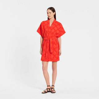 Waterside Kimono Robe in Red Soda by Sheridan
