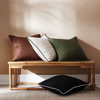 Geneva Olive Square Filled Cushion 50 x 50cm by Zaab