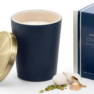 Leather Candle Coastline 900g by Scented Space
