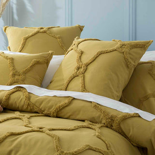 Renee Taylor Moroccan 100% Cotton Chenille Vintage washed Tufted Quilt cover set Willow