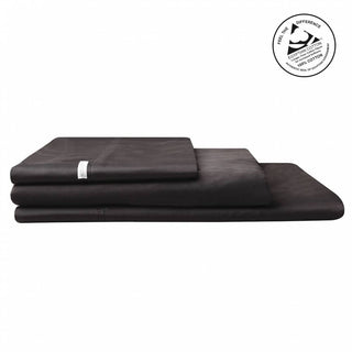 400TC Egyptian Cotton Sateen GRANITE Top Sheet or Fitted Sheet Range