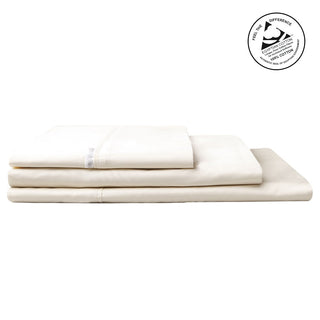 400 Thread Count Egyptian Cotton Sateen VANILLA SHEET SETS by Logan & Mason Platinum