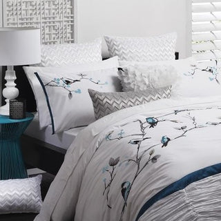 Robin Teal Pillowcases Pair by Logan and Mason