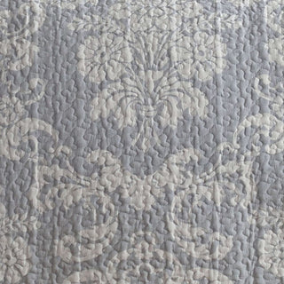 Venetia Grey Cotton Coverlet Set by Laura Ashley