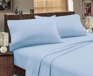Abrazo Flannelette Blue 175GSM Egyptian Cotton Sheet Set by Jenny Mclean