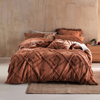 Adalyn Pecan Quilt Cover Set by Linen House