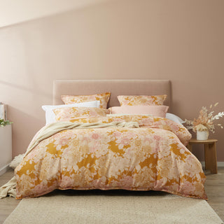 Arbour Honey Quilt Cover Set by Platinum Logan & Mason