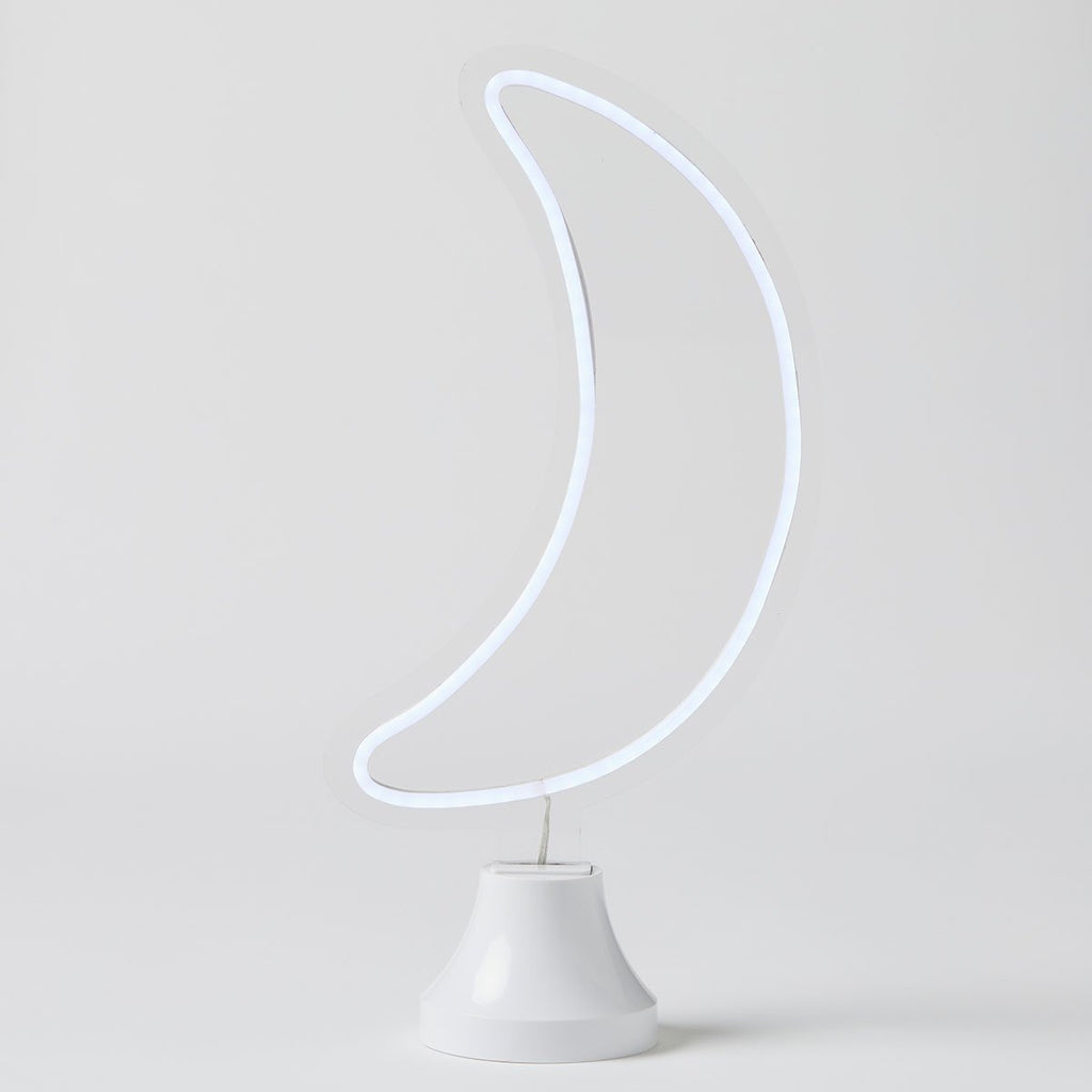 Moon LED Neon Light on Stand by Pilbeam Living |Planet Linen