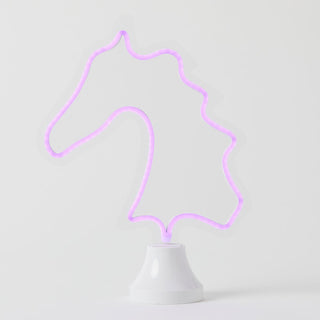 Horse Head LED Neon Light on Stand by Pilbeam Living