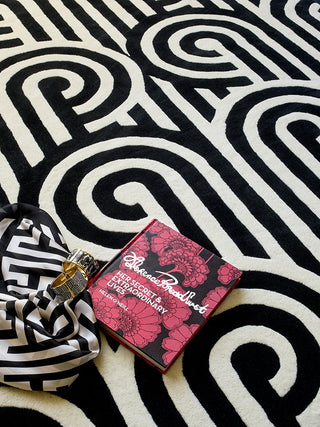 Florence Broadhurst Turnabouts BLACK Rug