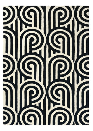 Florence Broadhurst Turnabouts BLACK Rug