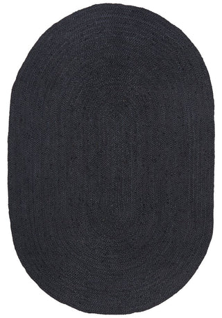 Bondi Oval Rug (Black) by Rug Culture