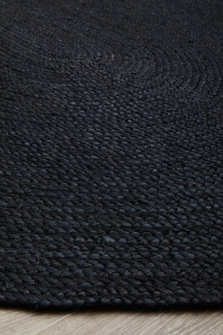 Bondi Oval Rug (Black) by Rug Culture