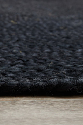 Bondi Oval Rug (Black) by Rug Culture