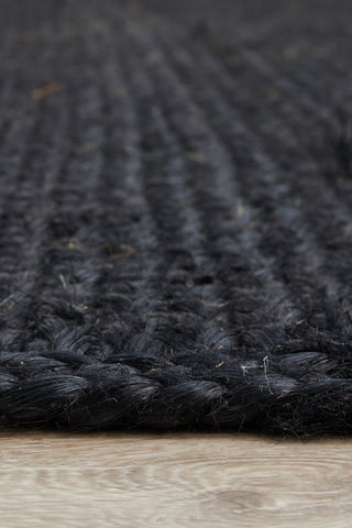 Bondi Rectangle Rug (Black) by Rug Culture