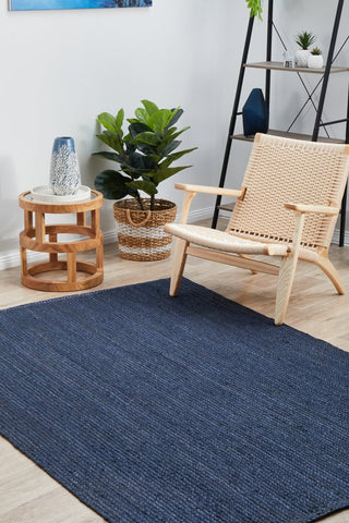 Bondi Rectangle Rug (Navy) by Rug Culture