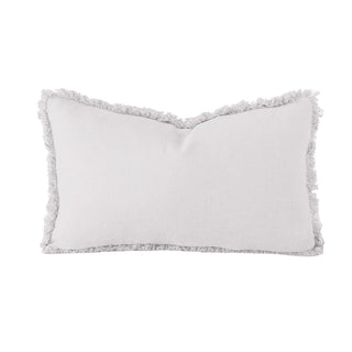 Linen Cushion - Long Rectangle - Silver by Bambury