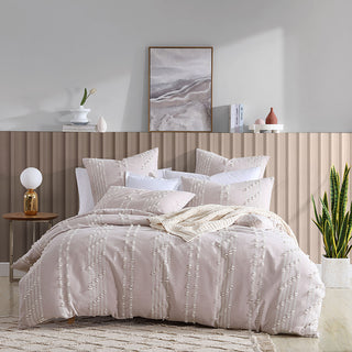 Brittany Blush Quilt Cover Set by Logan and Mason Platinum