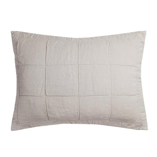 Bambury Hazel STANDARD Linen Quilted Pillow Sham