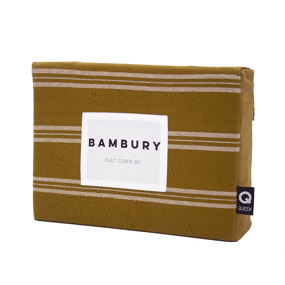 tobacco quilt cover Jasper Quilt Cover Set Tobacco by Bambury