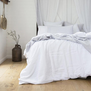 French Linen Quilt Cover Set by Bambury - Ivory