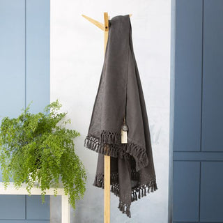 Cavallo Stone Washed 100% Linen Throw - MAGNET By Renee Taylor