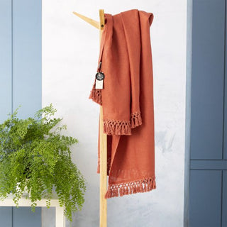 Cavallo Stone Washed 100% Linen Throw - PAPRIKA By Renee Taylor