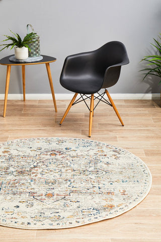 Century 911 Round Rug (Silver) by Rug Culture