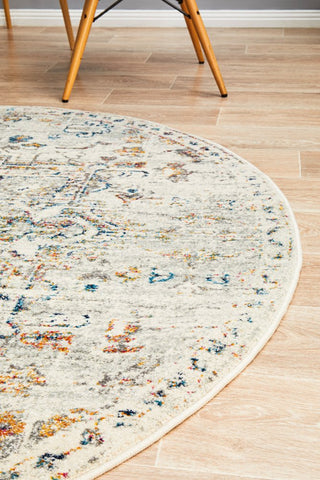 Century 911 Round Rug (Silver) by Rug Culture