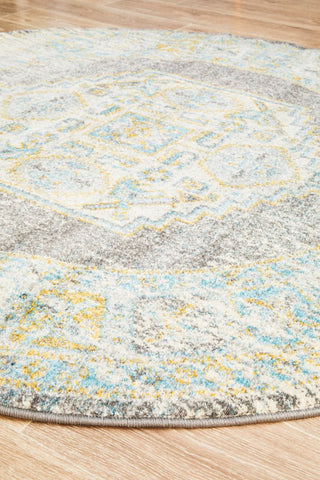 Century 944 Round Rug (Grey) by Rug Culture
