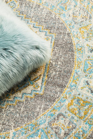 Century 944 Round Rug (Grey) by Rug Culture