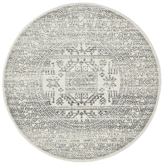 Chrome Addison Round Rug (Silver) by Rug Culture
