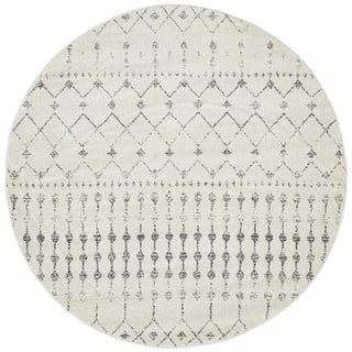 Chrome Elsa Round Rug (Silver) by Rug Culture