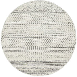 Chrome Harper Round Rug (Silver) by Rug Culture